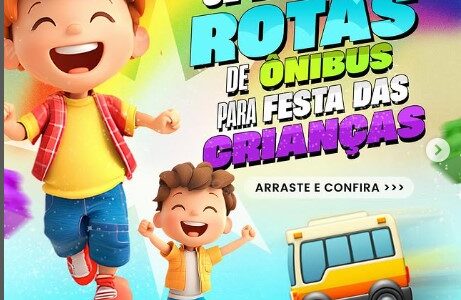 Se liga nas rotas de ônibus para a Festa das Crianças!