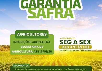 Atenção, agricultores!