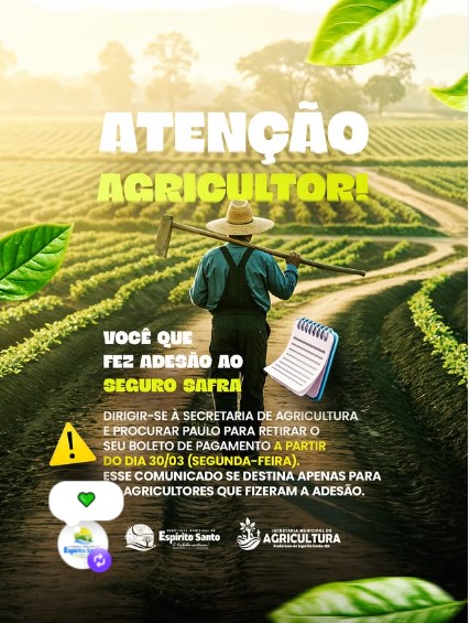 Atenção, agricultor! 
