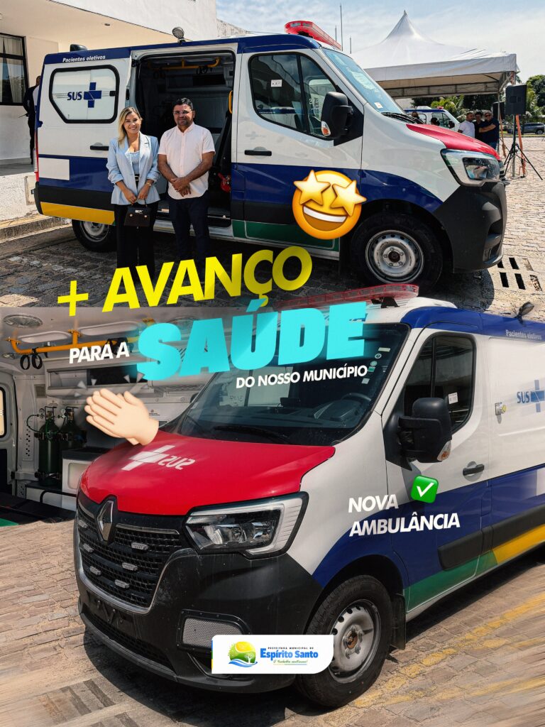 O nosso município recebeu uma nova ambulância