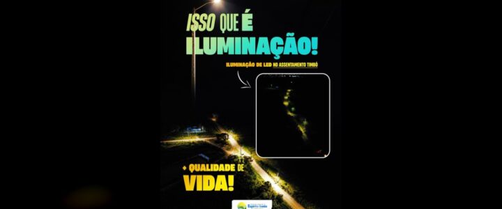 Mais iluminação, mais segurança e mais tranquilidade para nossa população!