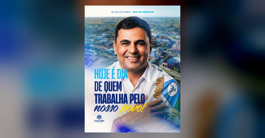 Hoje, 6 de outubro, celebramos o Dia do Prefeito