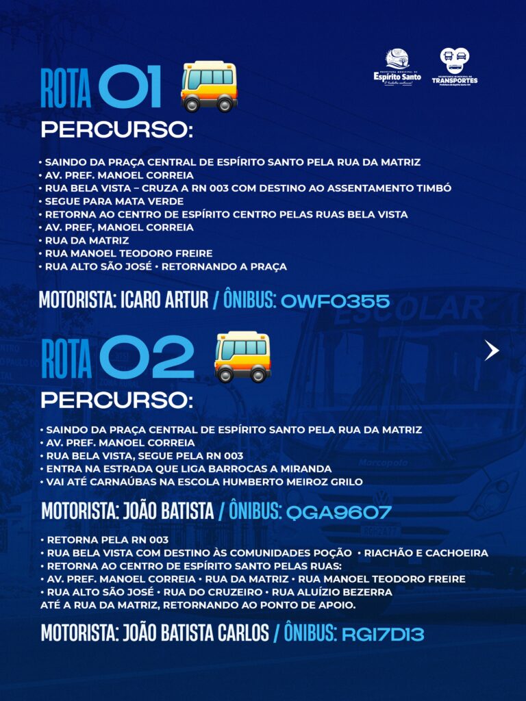 Neste domingo, 25 de outubro, a Prefeitura de Espírito Santo disponibilizará — foto 2