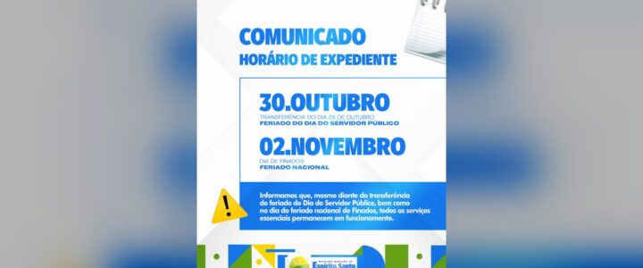 A Prefeitura Municipal de Espírito Santo informa à população